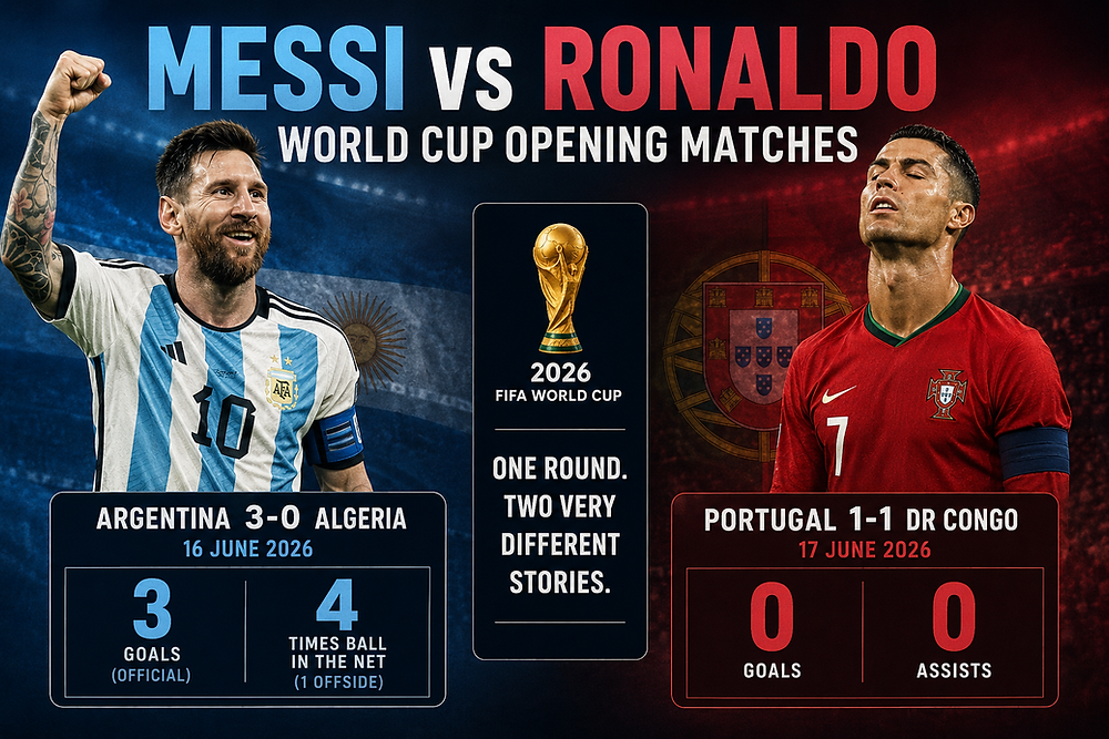 Messi Scored Three, Ronaldo Drew a Blank - World Cup 2026